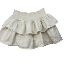 Load image into Gallery viewer, Girls H&amp;M, cream crinkle cotton skirt, elasticated, EUC, size 5-6,  
