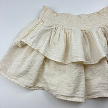Load image into Gallery viewer, Girls H&amp;M, cream crinkle cotton skirt, elasticated, EUC, size 5-6,  