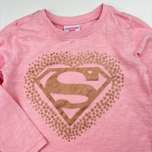 Load image into Gallery viewer, Girls DC Comics, Supergirl long sleeve tee / top, FUC, size 3,  