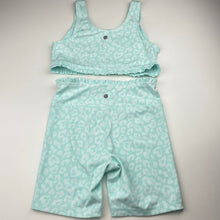 Load image into Gallery viewer, Girls YOGALICIOUS GIRLS, activewear short &amp; crop top, small light mark on shorts, FUC, size 12,  