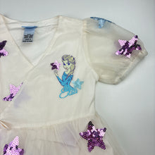 Load image into Gallery viewer, Girls Disney, Frozen Elsa cotton tulle &amp; sequin dress, EUC, size 4, L: 55cm