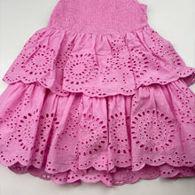 Load image into Gallery viewer, Girls Mango, lined broderie cotton dress, GUC, size 2, L: 46cm