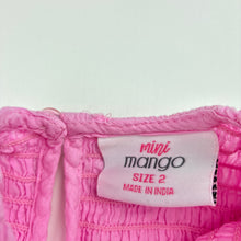 Load image into Gallery viewer, Girls Mango, lined broderie cotton dress, GUC, size 2, L: 46cm
