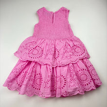 Load image into Gallery viewer, Girls Mango, lined broderie cotton dress, GUC, size 2, L: 46cm