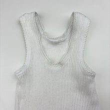 Load image into Gallery viewer, Unisex Bonds, white ribbed cotton singlet top, GUC, size 0000,  