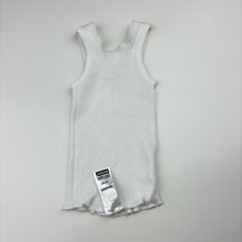 Load image into Gallery viewer, Unisex Bonds, white ribbed cotton singlet top, GUC, size 0000,  