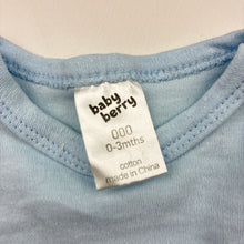 Load image into Gallery viewer, Unisex Baby Berry, blue cotton bodysuit / romper, GUC, size 000,  