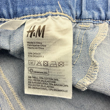 Load image into Gallery viewer, Girls H&amp;M, lightweight stretchy denim shorts, elasticated, FUC, size 9,  