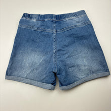 Load image into Gallery viewer, Girls H&amp;M, lightweight stretchy denim shorts, elasticated, FUC, size 9,  