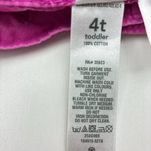 Load image into Gallery viewer, Girls Carters, pink cotton shorts, adjustable, GUC, size 4,  