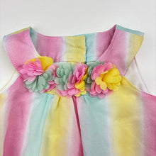 Load image into Gallery viewer, Girls Little Me, lined colourful top, EUC, size 12 months,  