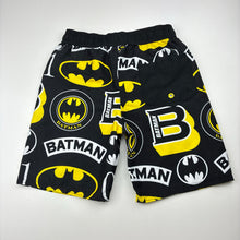 Load image into Gallery viewer, Boys DC Comics, Batman lightweight board shorts, elasticated, EUC, size 7,  