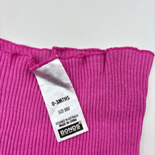 Load image into Gallery viewer, Girls Bonds, pink ribbed cotton singlet top, GUC, size 000,  