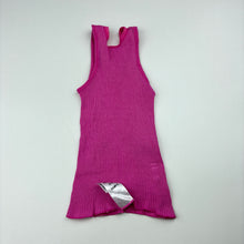 Load image into Gallery viewer, Girls Bonds, pink ribbed cotton singlet top, GUC, size 000,  