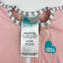 Load image into Gallery viewer, Girls Love to Dream, swaddle up 1.0 Tog sleeping bag (2.2kg - 3.8kg), GUC, size 0000,  