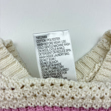 Load image into Gallery viewer, Girls Mango, pink stripe knit sweater / jumper, EUC, size 2,  