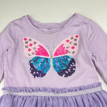 Load image into Gallery viewer, Girls Anko, cotton &amp; tulle long sleeve dress, *small hole front skirt*, FUC, size 6, L: 58cm