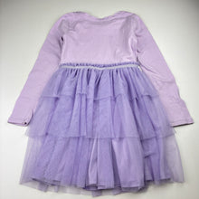 Load image into Gallery viewer, Girls Anko, cotton &amp; tulle long sleeve dress, *small hole front skirt*, FUC, size 6, L: 58cm