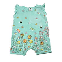 Load image into Gallery viewer, Girls Dymples, cotton romper, flowers, FUC, size 1,  