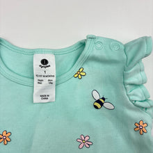Load image into Gallery viewer, Girls Dymples, cotton romper, flowers, FUC, size 1,  