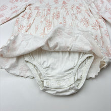 Load image into Gallery viewer, Girls Anko, floral cotton romper dress, EUC, size 0, L: 36cm