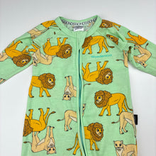 Load image into Gallery viewer, Unisex Bonds, zip wondersuit / zippy / romper, lions, GUC, size 00,  