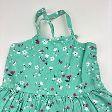Load image into Gallery viewer, Girls La Sienna Couture, lined floral cotton summer dress, GUC, size 0, L: 42cm