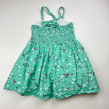 Load image into Gallery viewer, Girls La Sienna Couture, lined floral cotton summer dress, GUC, size 0, L: 42cm
