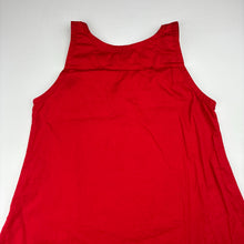 Load image into Gallery viewer, Girls red, lightweight cotton dress, armpit to armpit: 31.5cm, GUC, size 6, L: 58cm