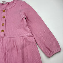 Load image into Gallery viewer, Girls Cotton On, pink waffle long sleeve dress, light marks, FUC, size 5, L: 56cm