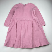 Load image into Gallery viewer, Girls Cotton On, pink waffle long sleeve dress, light marks, FUC, size 5, L: 56cm