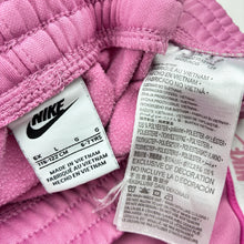 Load image into Gallery viewer, Girls Nike, fleece lined track pants, elasticated, catches &amp; small marks, Inside leg: 46cm, FUC, size 6-7,  