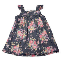 Load image into Gallery viewer, Girls Toshi, lightweight floral cotton dress, wash fade, FUC, size 1, L: 42cm