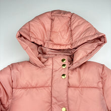 Load image into Gallery viewer, Girls Target, pink hooded puffer jacket / coat, EUC, size 6,  