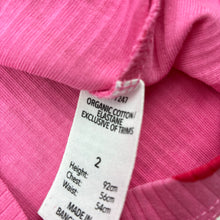 Load image into Gallery viewer, Girls KID, ribbed organic cotton long sleeve top, FUC, size 2,  