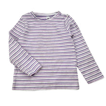 Load image into Gallery viewer, Girls KID, ribbed organic cotton blend long sleeve top, FUC, size 2,  