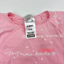 Load image into Gallery viewer, Girls Bonds, stretchy cozysuit coverall / romper, EUC, size 000,  