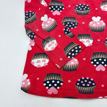 Load image into Gallery viewer, Girls KYLY, cotton long sleeve top, cupcakes, wash fade, FUC, size 4,  