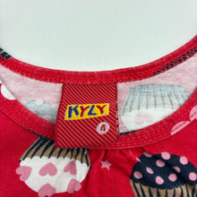 Load image into Gallery viewer, Girls KYLY, cotton long sleeve top, cupcakes, wash fade, FUC, size 4,  