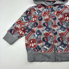 Load image into Gallery viewer, Boys Fun Spirit, fleece lined zip hoodie sweater, monsters, FUC, size 1,  