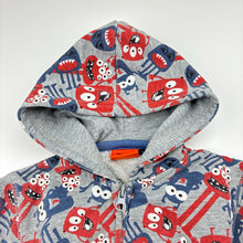 Load image into Gallery viewer, Boys Fun Spirit, fleece lined zip hoodie sweater, monsters, FUC, size 1,  