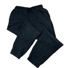 Load image into Gallery viewer, Unisex Anko, black fleece lined track pants, Inside leg: 55cm, FUC, size 12,  