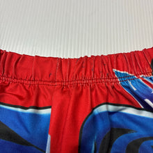 Load image into Gallery viewer, Boys purple, lightweight shorts, elasticated, Spiderman &amp; Batman, no size, W: 20cm across unstretched, EUC, size 3,  