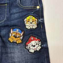 Load image into Gallery viewer, Boys Nickelodeon, Paw Patrol stretch denim shorts, adjustable, GUC, size 3-4,  
