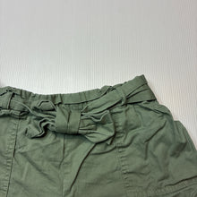 Load image into Gallery viewer, Girls khaki, lightweight cotton shorts, elasticated, GUC, size 8,  