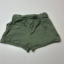 Load image into Gallery viewer, Girls khaki, lightweight cotton shorts, elasticated, GUC, size 8,  
