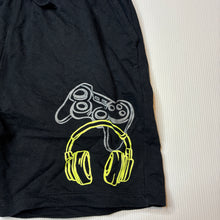 Load image into Gallery viewer, Boys KID, black cotton shorts, elasticated, gaming, EUC, size 12,  