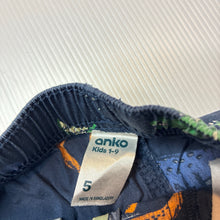 Load image into Gallery viewer, Boys Anko, lightweight cotton shorts, elasticated, dinosaurs, GUC, size 5,  