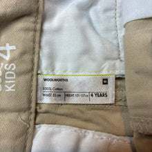 Load image into Gallery viewer, Boys Cool Kids, cotton chino shorts, adjustable, EUC, size 4,  