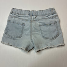 Load image into Gallery viewer, Girls 1964 Denim Co, blue stretch denim shorts, adjustable, FUC, size 6,  